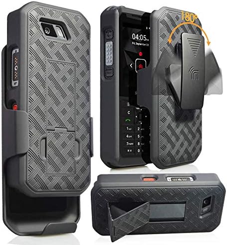 סדרת משולבת NakedCellphone התואמת למארז SONIM XP5S, כריכה קשה של Kickstand עם [סיבוב/ראצ'ט] משולבת קליפ